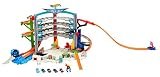 Hot Wheels City Mega Garage avec Lumières et Sons, coffret de jeu pour petites voitures avec circuit et pistes, Jouet pour enfant, CMP80