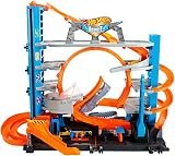 Hot Wheels City Méga Garage, coffret de jeu pour petites voitures avec circuit et pistes, Jouet pour enfant, FTB69