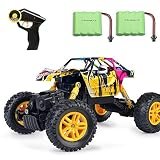 MaxTronic RC Graffiti Rock Crawler, 2.4G 4WD Voiture de contrôle Tout Terrain Radio Mountaineer 4 Roues motrices 1:18 échelle Monster Truck, Grand Cadeau pour Les Enfants